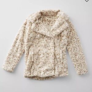 Z Supply Girls - Avery Leopard Jacket- Size M 10-12